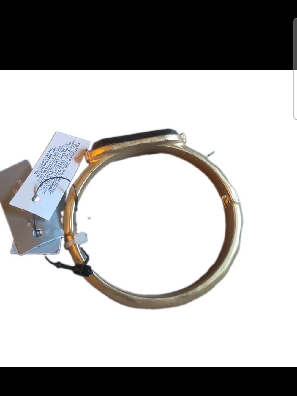 Chico's Gold Tone Round Bangle Bracelet
